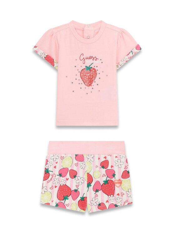 GUESS Set tricou și pantaloni scurți A6GG01 K6YW4 Regular Fit