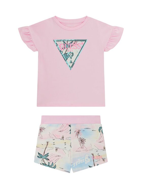 GUESS Set tricou și pantaloni scurți K6GG02 K6YW4 Regular Fit