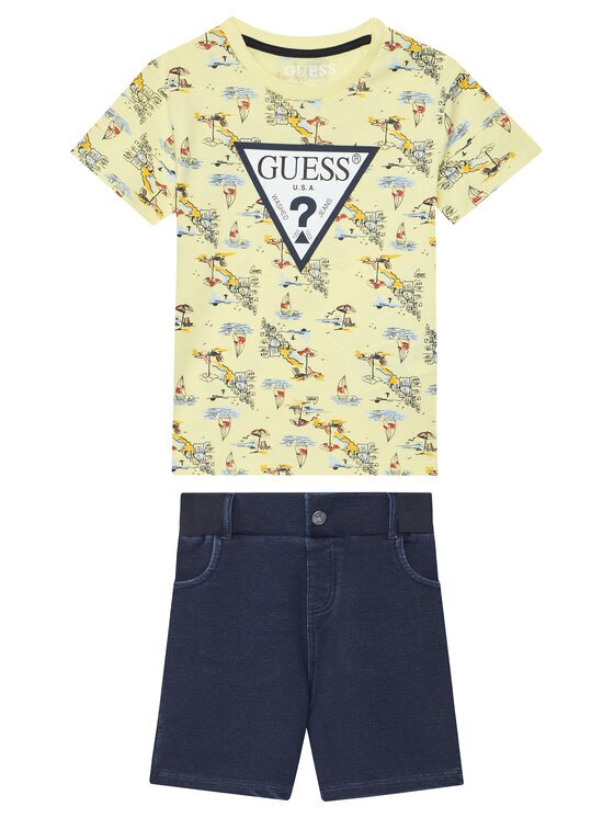 GUESS Set tricou și pantaloni scurți N6GG01 K8HM4 Regular Fit