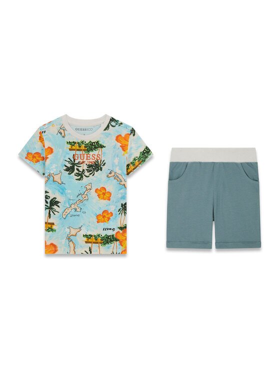 GUESS Set tricou și pantaloni scurți N6GG04 K8HM4 Regular Fit