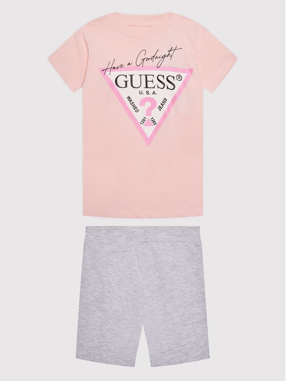 GUESS Set tricou și pantaloni scurți sport H1BJ10 K8HM0 Regular Fit