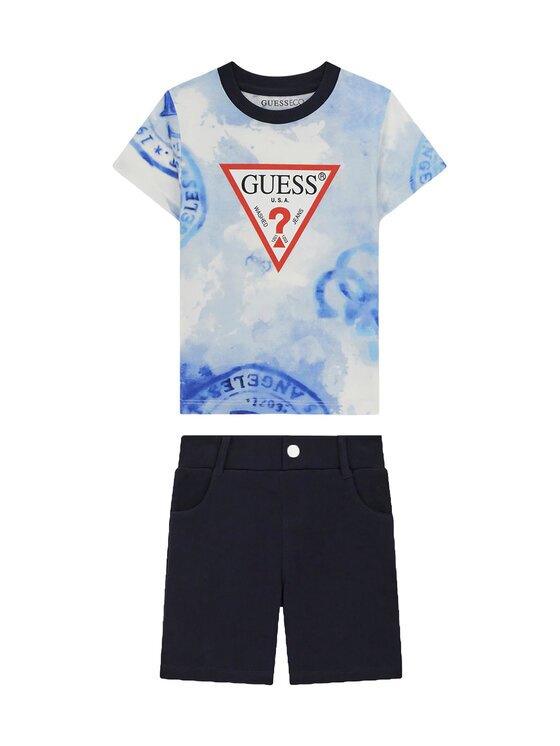 GUESS Set tricou și pantaloni scurți sport N6GG00 K8HM4 Regular Fit