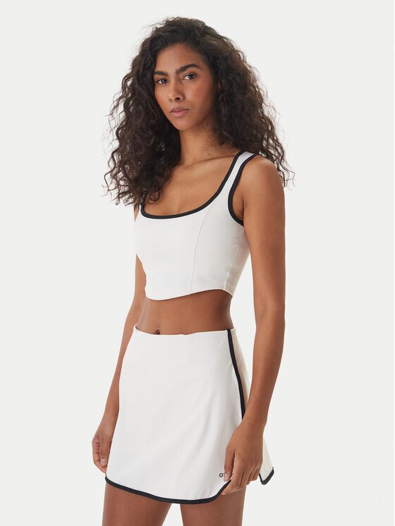 GUESS Top V6GP09 K2999 Écru Slim Fit
