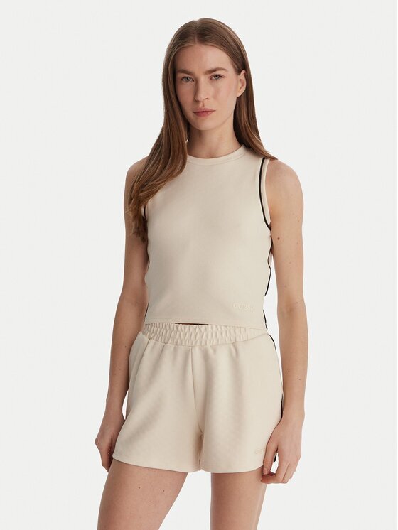 GUESS Top V6GP17 K3215 Écru Regular Fit