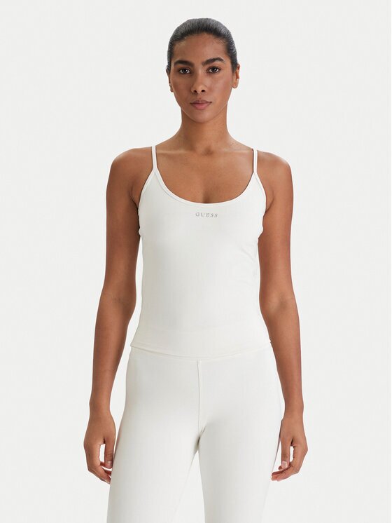 GUESS Top V6RP14 KD952 Écru Slim Fit