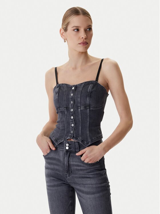 GUESS Top W6RH80 D6921 Slim Fit