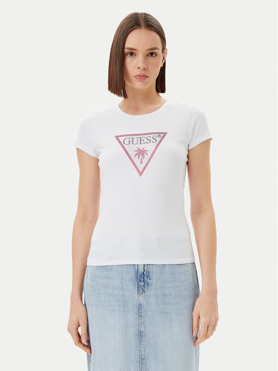GUESS Tricou E5GI08 J1314 Slim Fit