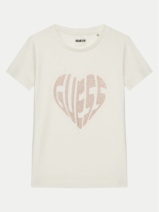 GUESS Tricou J5RI46 J1314 Écru Regular Fit