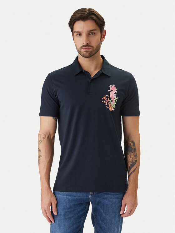 GUESS Tricou polo F6GP01 K8FQ4 Regular Fit