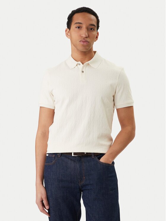 GUESS Tricou polo M6RP05 KD181 Écru Regular Fit