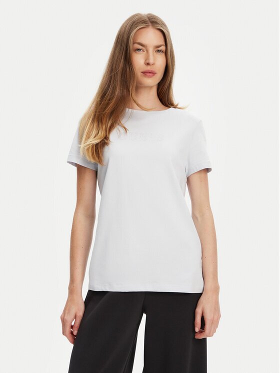 GUESS Tricou V3BI11 J1314 Albastru celest Regular Fit