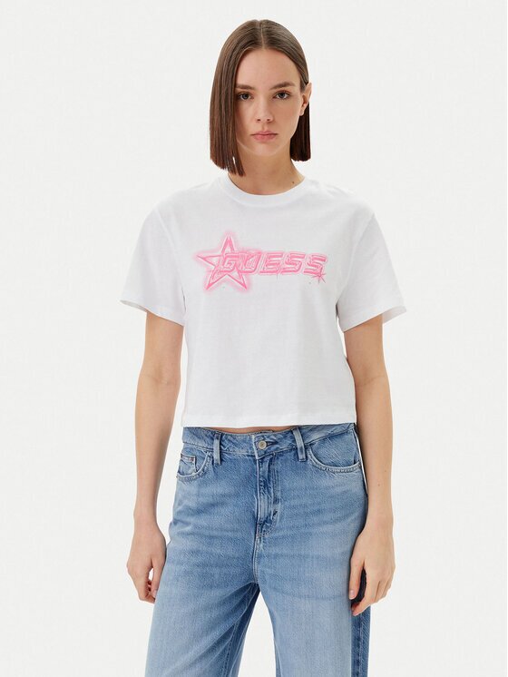 GUESS Tricou V5GI12 K9RM1 Boxy Fit