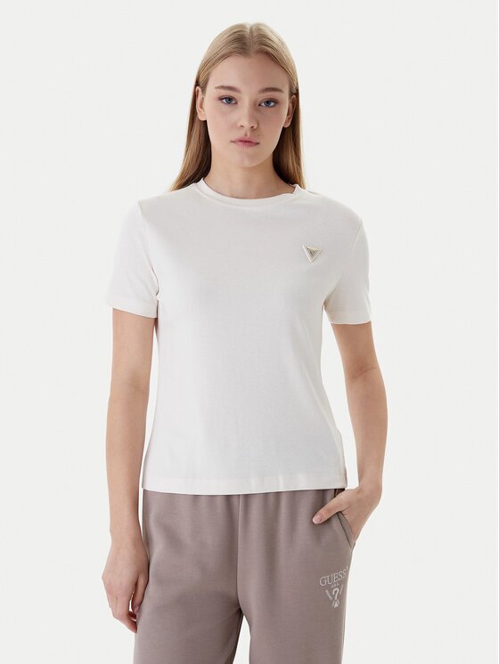 GUESS Tricou V6RI17 KD741 Écru Regular Fit