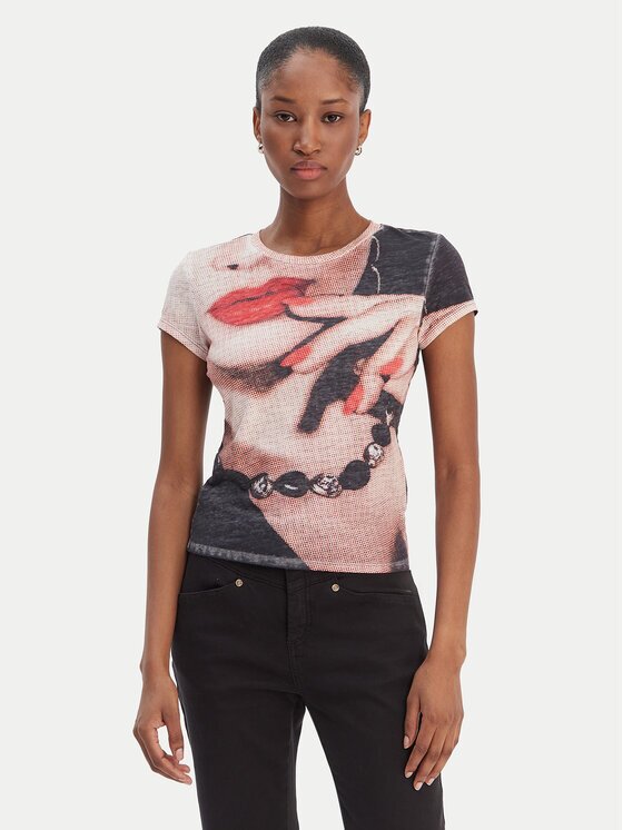 GUESS Tricou W6RI49 KCCG0 Regular Fit