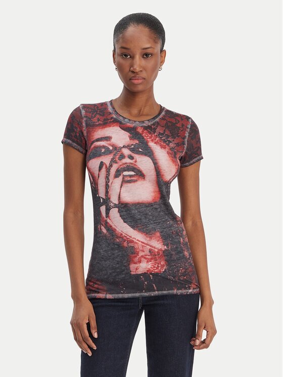 GUESS Tricou W6RI50 KCCG0 Regular Fit