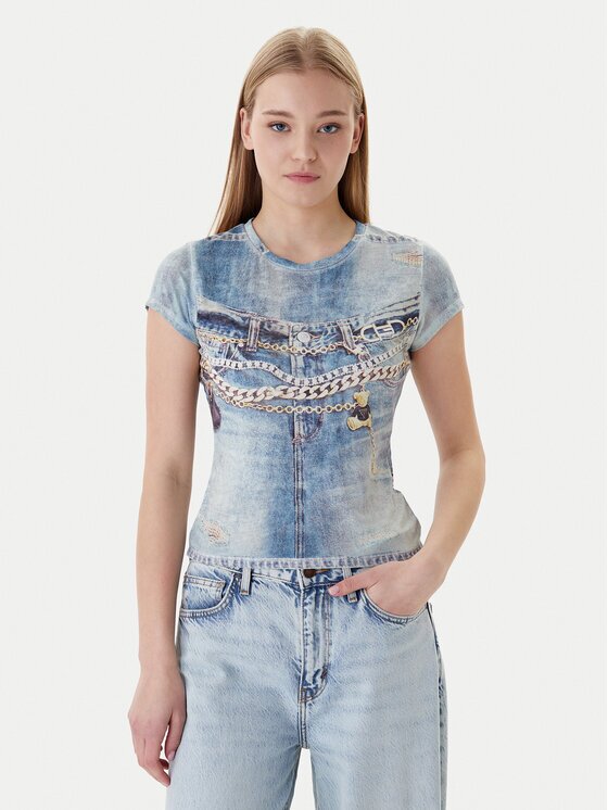 GUESS Tricou W6RI52 KCCG0 Regular Fit