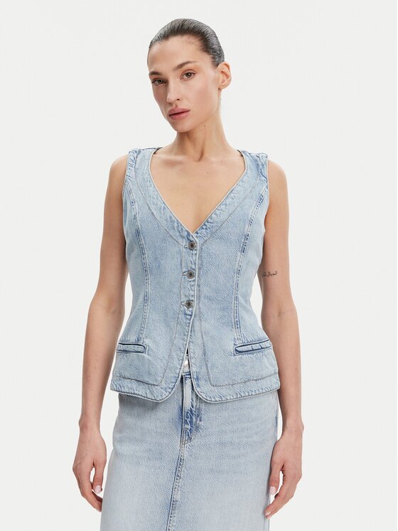 GUESS Vestă elegantă W5GN89 D5B96 Regular Fit