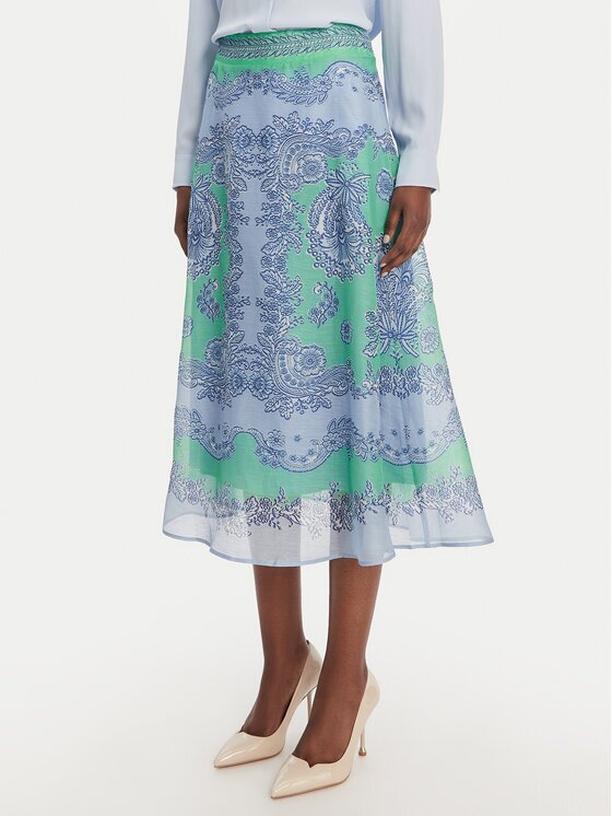 Hale Bob Fustă midi with silk Winslow 61LU440A Regular Fit