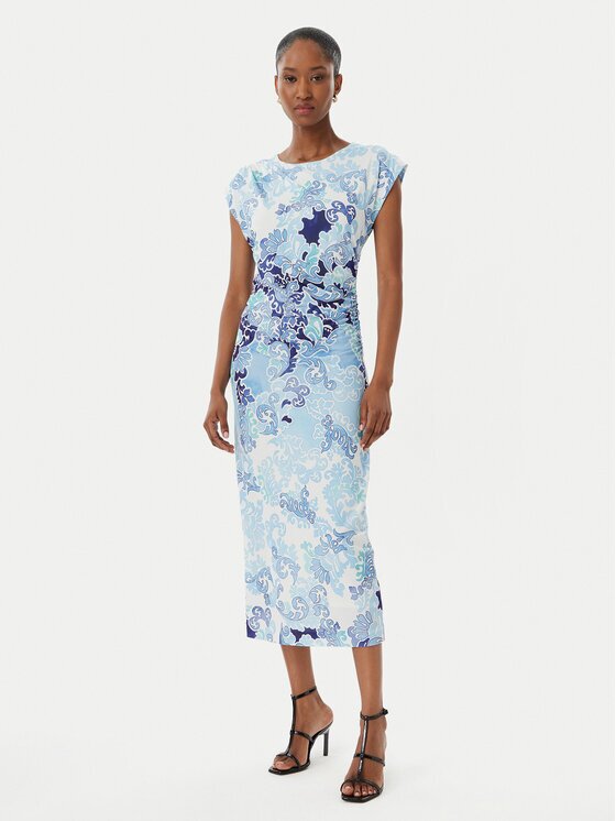 Hale Bob Rochie cocktail Thora 5ZLG662A Albastru celest Slim Fit