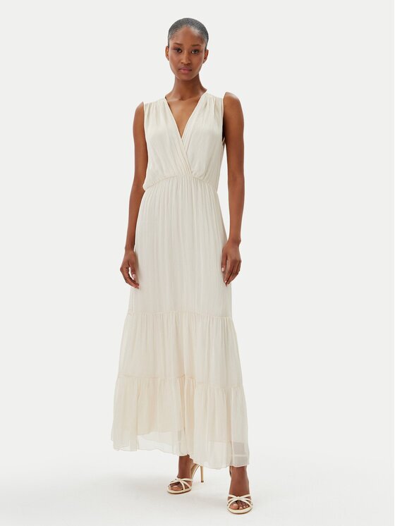 Haveone Rochie de vară AFF-N005 Écru Loose Fit