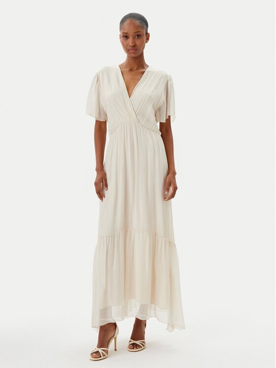 Haveone Rochie de vară AFF-N006 Écru Loose Fit