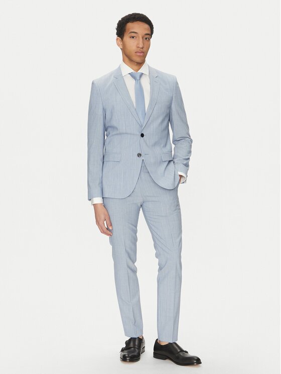 Hugo Costum Arti/Hesten232X 50540341 Albastru celest Extra Slim Fit