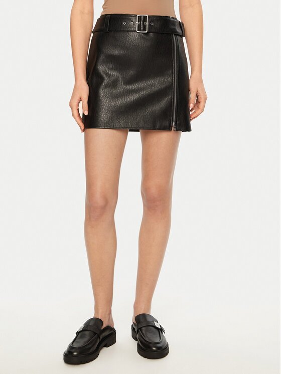 Hugo Fustă din piele mini 50533859 Regular Fit