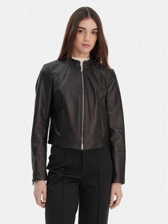 Hugo Geacă de piele Lasari 50555743 Regular Fit