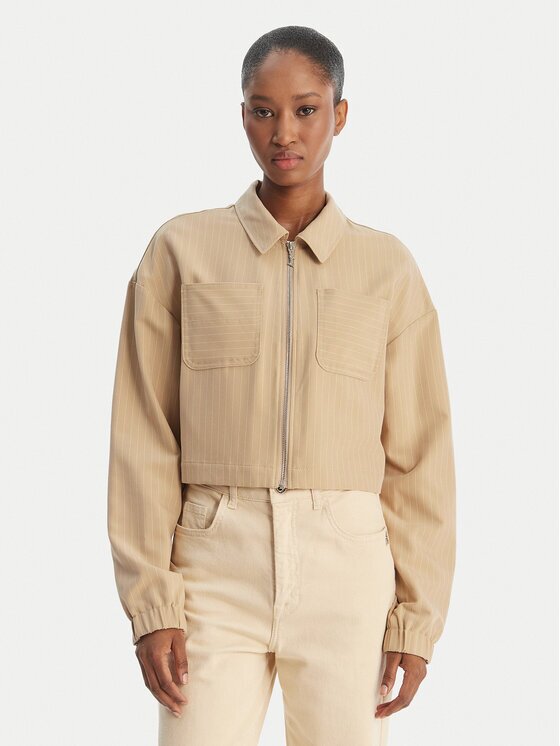 Hugo Jachetă cămașă Aribabi-1 B 50552372 Bej Oversize