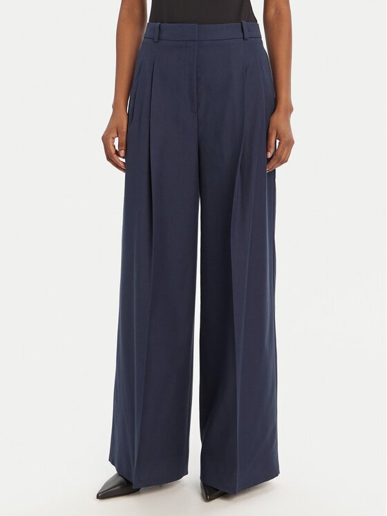 Hugo Pantaloni din material Harenau 50542606 Relaxed Fit
