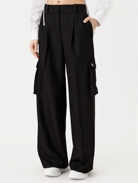Hugo Pantaloni din material Hubike 50530970 Wide Leg
