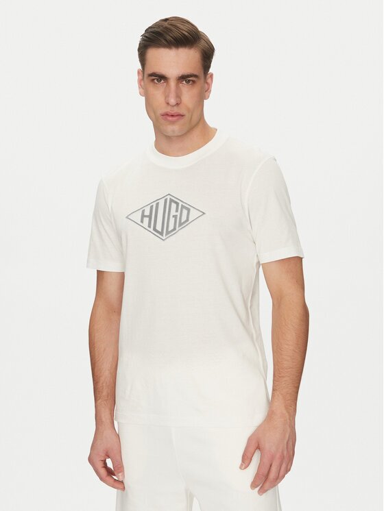 Hugo Tricou Dalendi 50534934 Écru Regular Fit