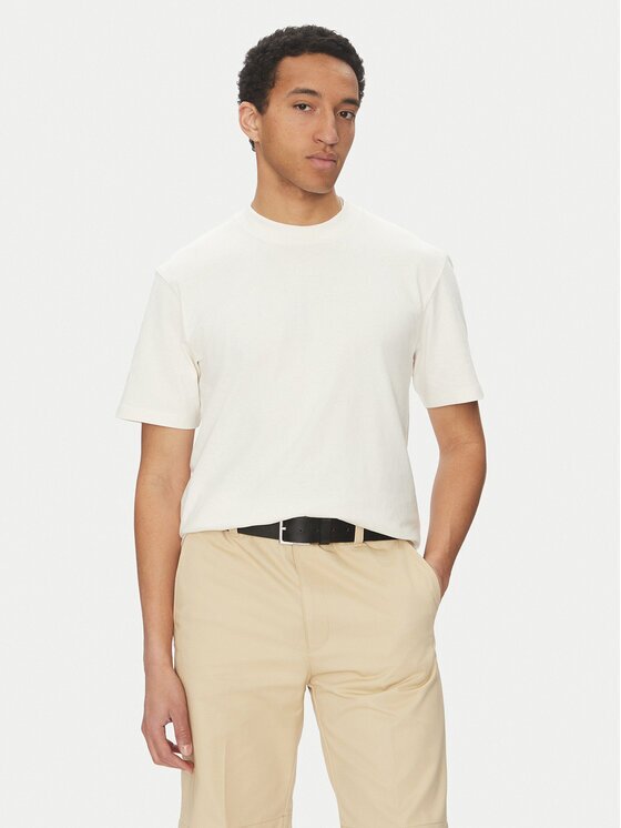 Hugo Tricou Dapolino 50488330 Écru Relaxed Fit