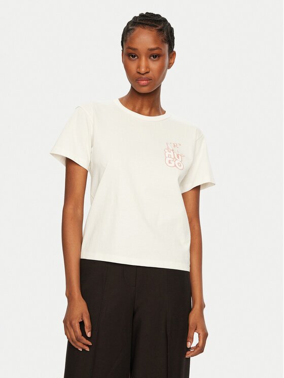 Hugo Tricou Destrel_1 50534246 Écru Regular Fit