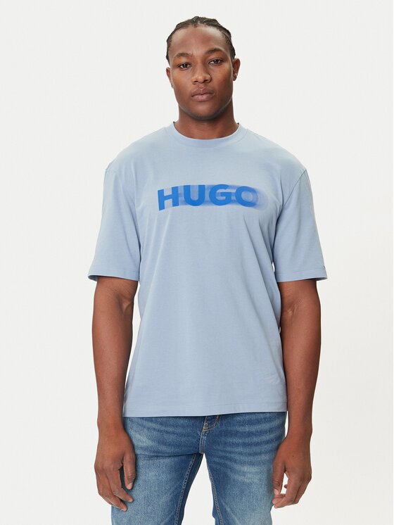 Hugo Tricou Nalax 50543493 Albastru celest Regular Fit