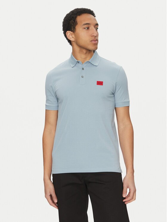Hugo Tricou polo Dereso232 50490770 Albastru celest Slim Fit