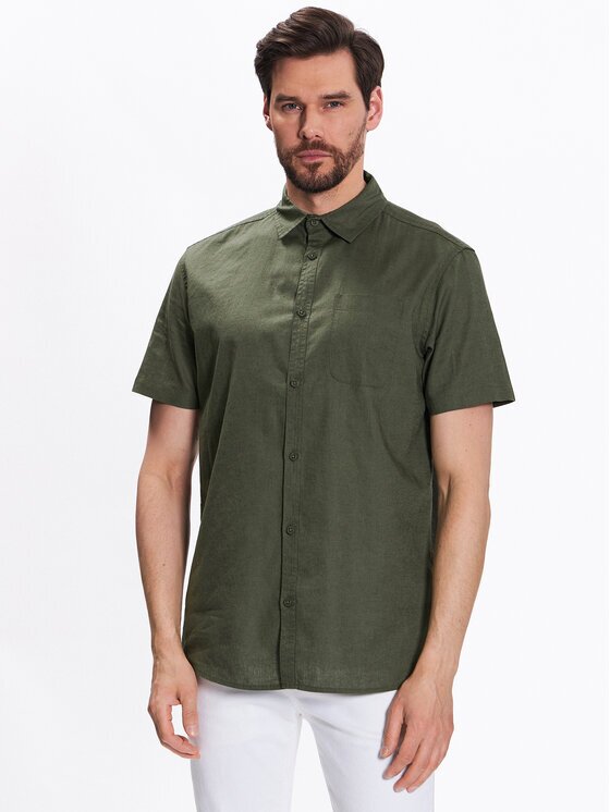 INDICODE Cămașă Glow 20-316 Verde Regular Fit