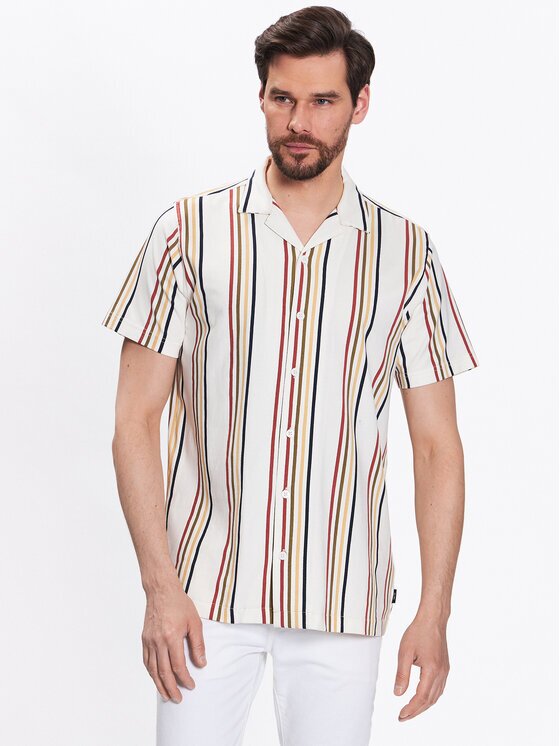 INDICODE Cămașă Mulle 20-350 Écru Regular Fit