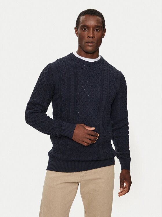 INDICODE Pulover Belinski 35-380 Bleumarin Regular Fit