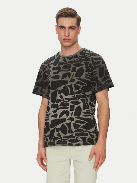 INDICODE Tricou Avarua 41-102 Negru Regular Fit
