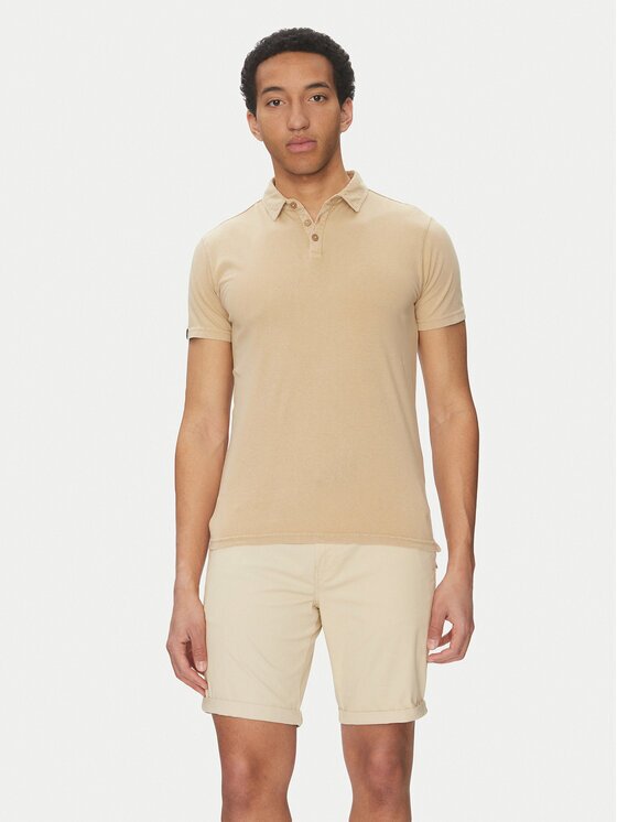 INDICODE Tricou Injamiro 41-143 Bej Regular Fit