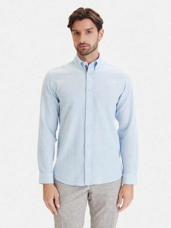 Jack & Jones Cămașă Blusummer 12293269 Albastru celest Regular Fit