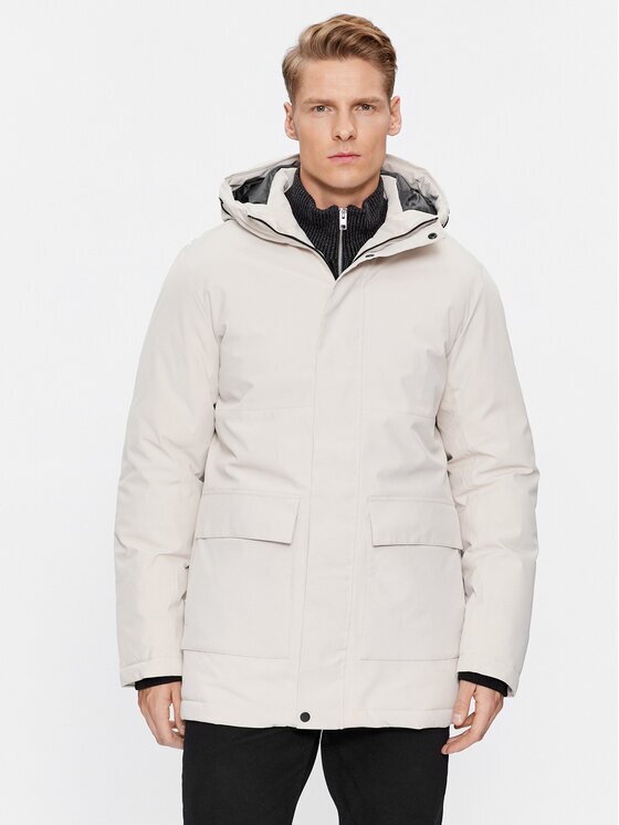 Jack & Jones Geacă de iarnă 12235845 Écru Regular Fit