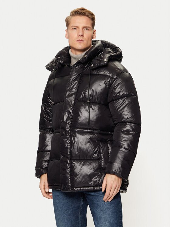 Jack & Jones Geacă de iarnă 12268209 Negru Loose Fit
