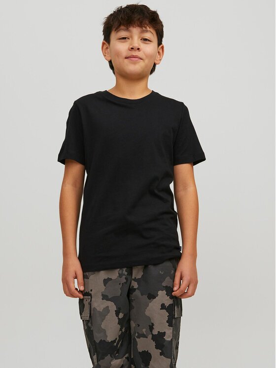 Jack & Jones Junior Tricou Basic Tee Negru Regular Fit