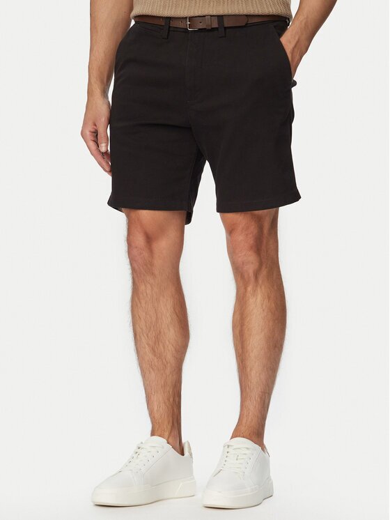 Jack & Jones Pantalon scurți din material Adam Belted 12288603 Regular Fit
