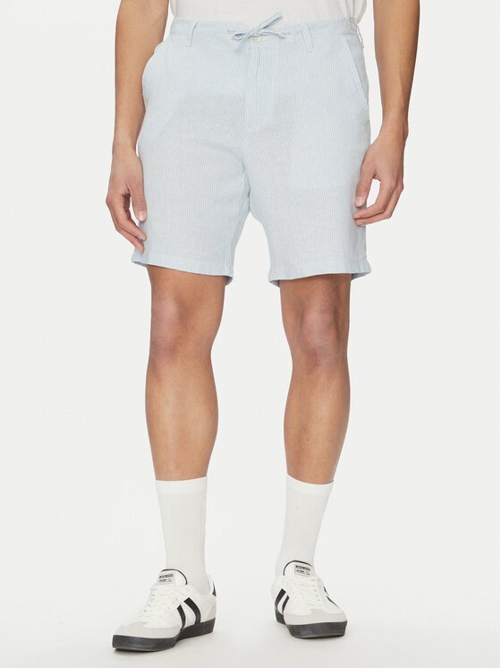 Jack & Jones Pantalon scurți din material Tace Mykonos 12269376 Albastru celest Slim Fit