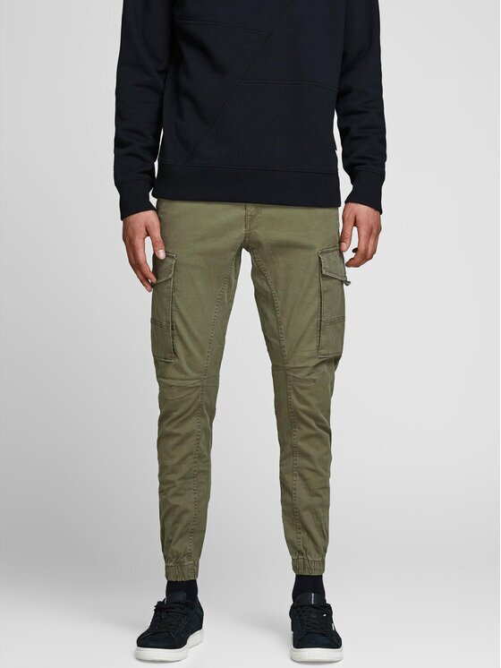 Jack & Jones Pantaloni din material Paul Flake 12141844 Tapered Fit