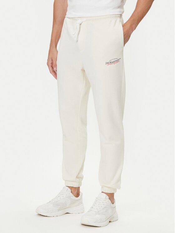 Jack & Jones Pantaloni trening Kane Billy 12283257 Écru Relaxed Fit