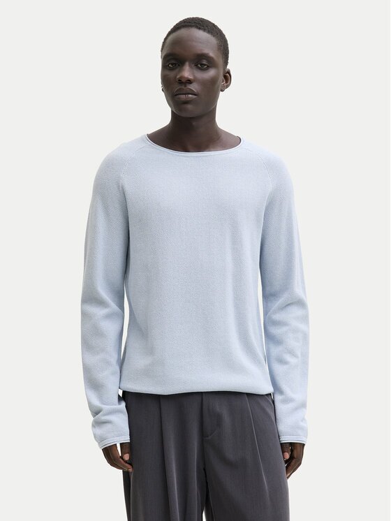 Jack & Jones Pulover Hill 12157321 Albastru celest Regular Fit